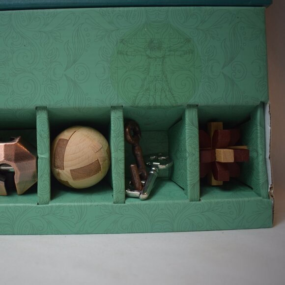 NIB 2019 True Genius Ancient Treasures 5 Wood and Metal Brainteaser Puzzles - Picture 3 of 5